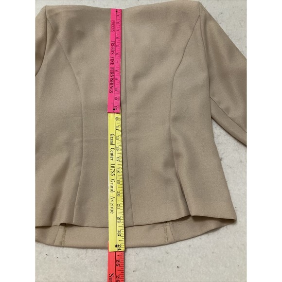 Special Occasion Skirt Suit Serbia Beige SZ 10P Lace Poly Crepe Poly - Picture 10 of 12